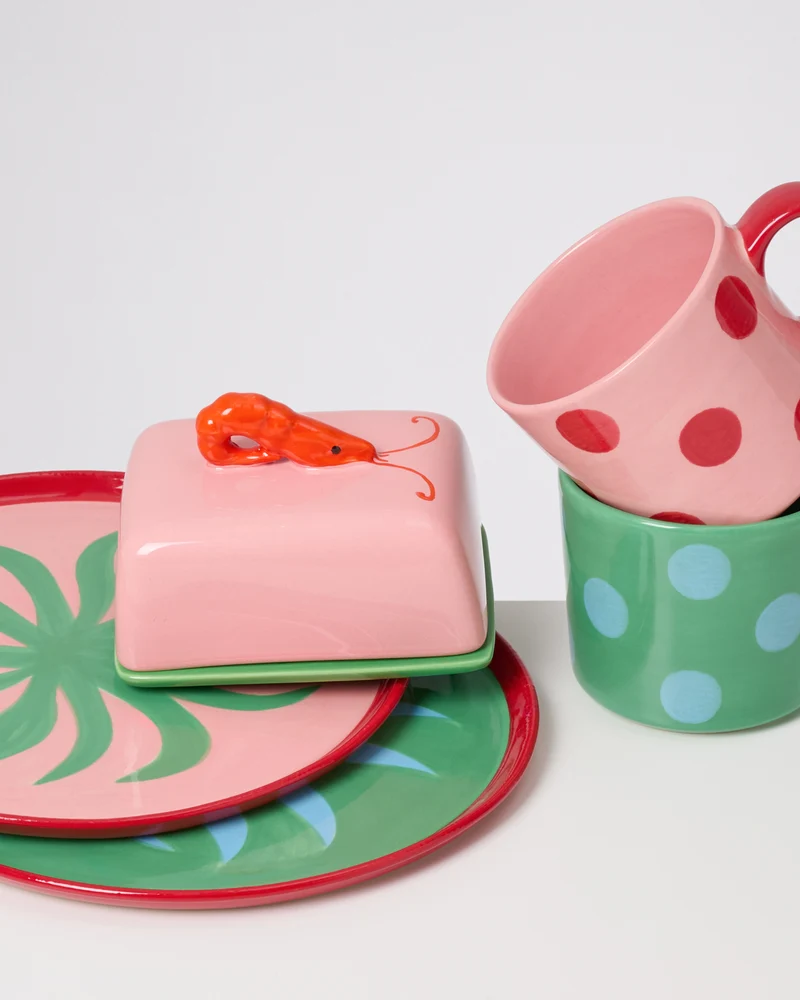 MaM x Isis Maria Geschirr-Set Palm Dot mix 5-teilig