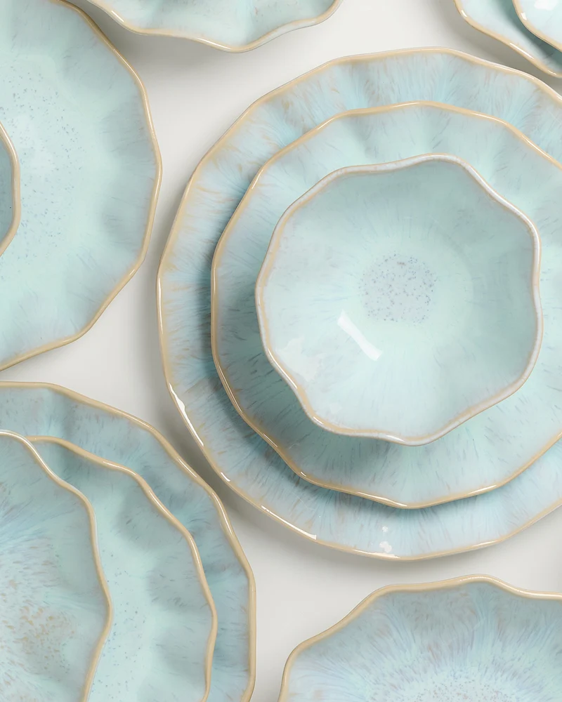 Areia Geschirr-Set shell azur 16-teilig