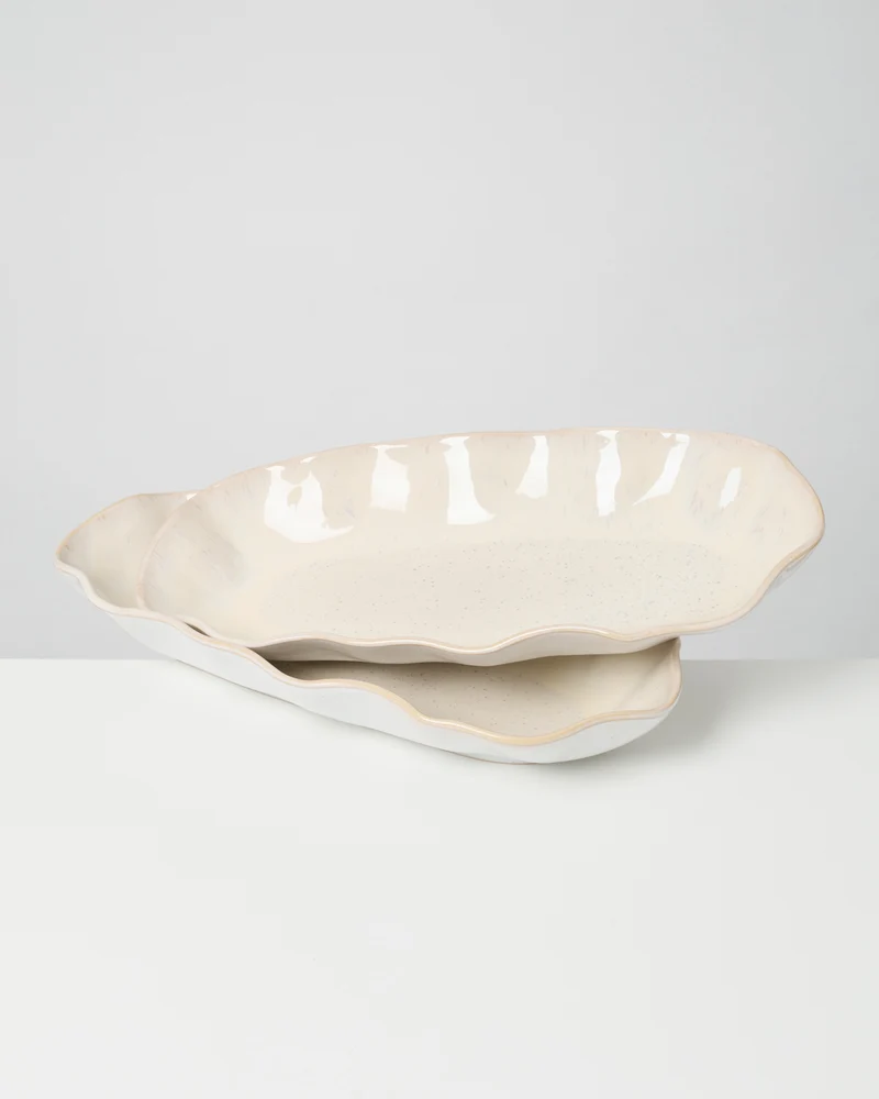 Areia Servierplatte L shell sand