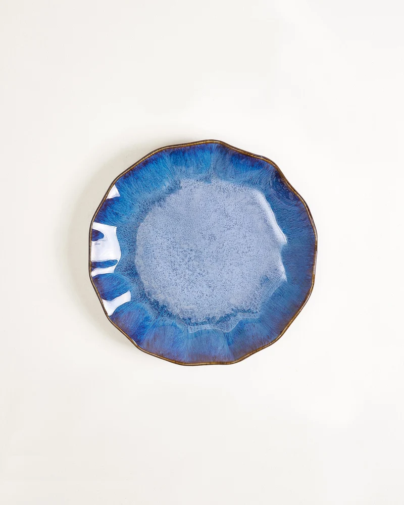 Pérola Teller klein shell dunkelblau