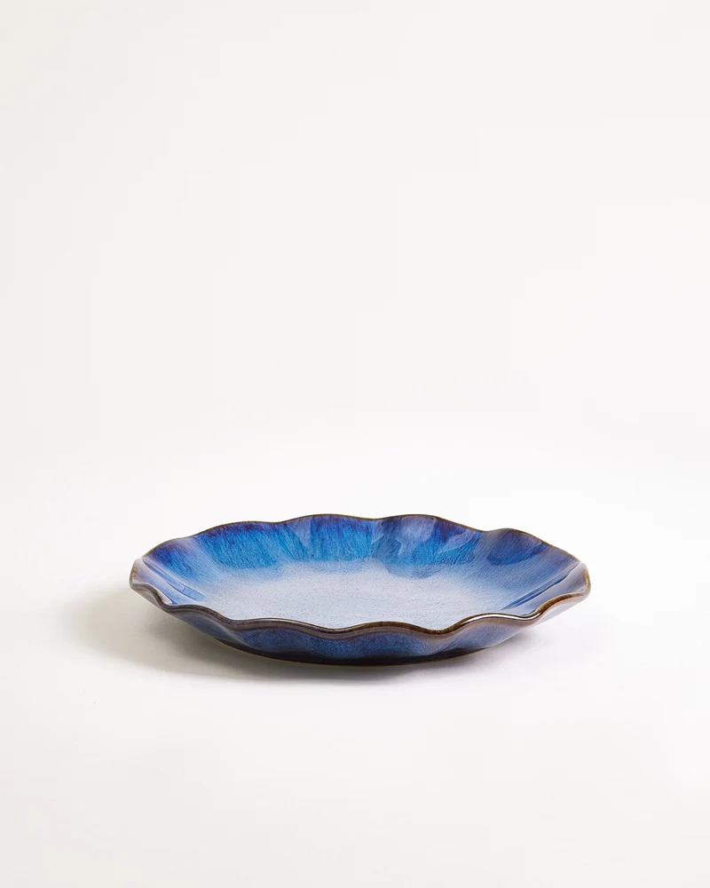 Pérola Teller klein shell dunkelblau