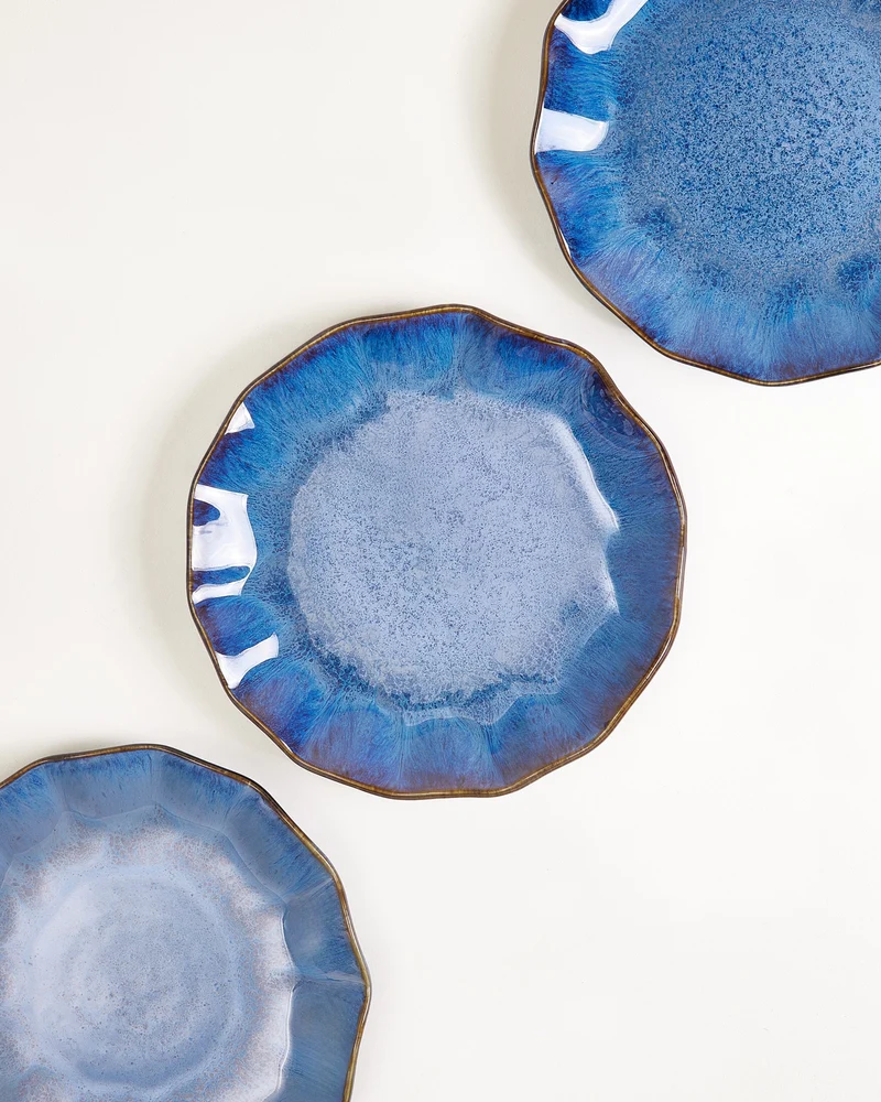 Pérola Teller klein shell dunkelblau