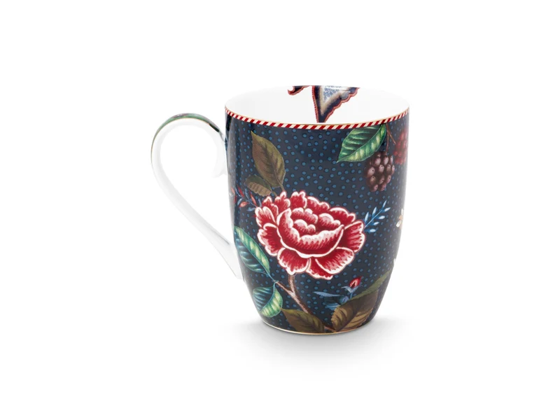 PIP STUDIO Berry Blues Flower Henkelbecher blau 350ml
