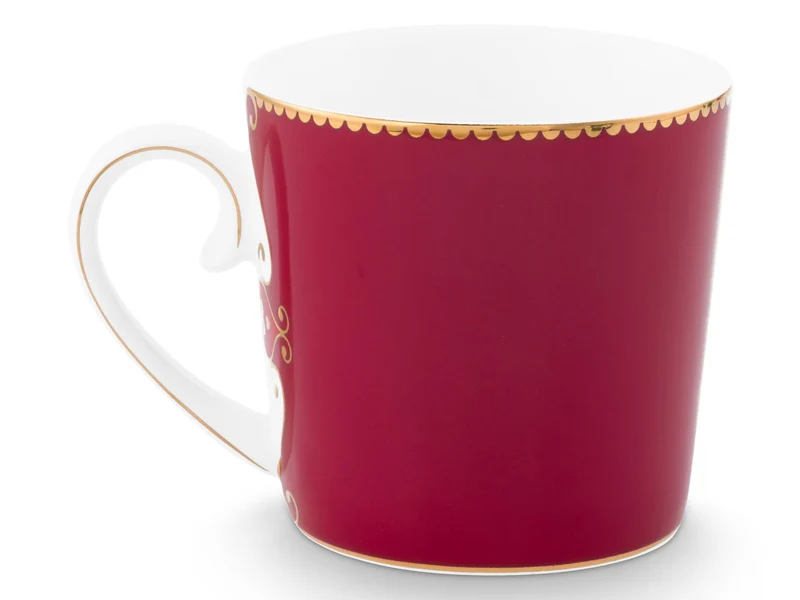 PIP STUDIO Love Birds Medaillon Hirsch Tasse dunkelrot 0,19l