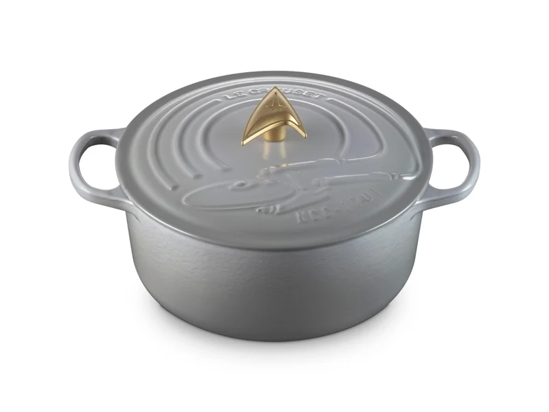Le Creuset Star Trek Collection Bräter Enterprise Signature perlgrau 26cm