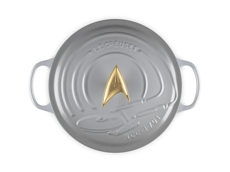 Le Creuset Star Trek Collection Bräter Enterprise Signature perlgrau 26cm