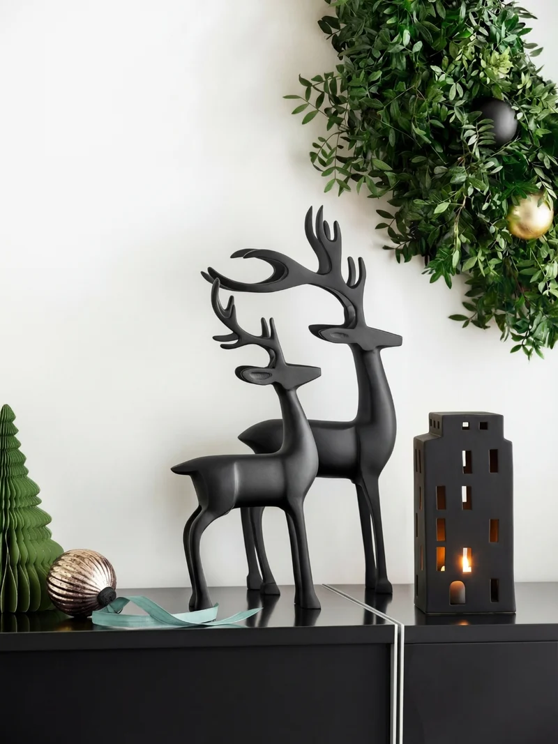 Villeroy & Boch Christmas Chic Hirsch schwarz 2tlg
