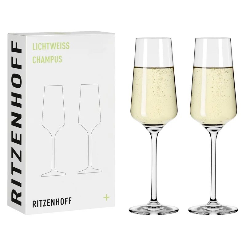 Ritzenhoff Lichtweiß Julie Champagnerglas‐Set