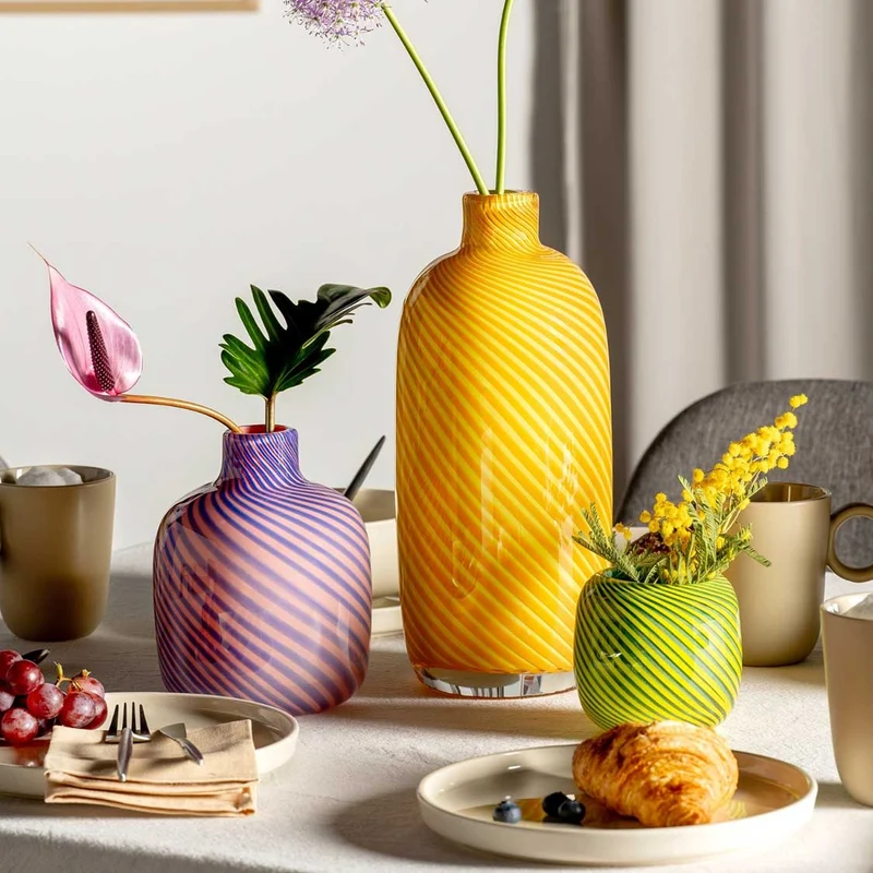 Vase FILO COLORI 32 cm gelb