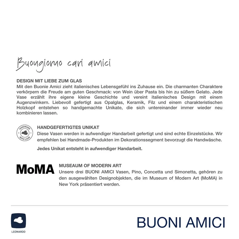 Objektvase BUONI AMICI Pino 24 cm