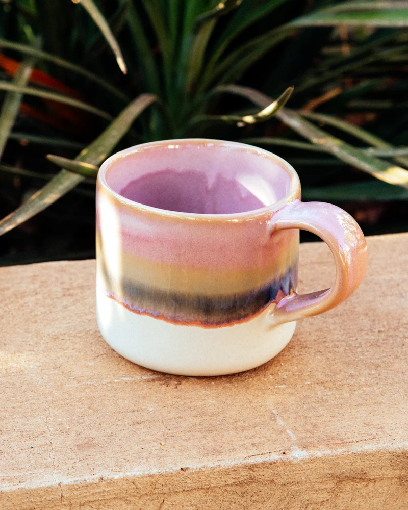 Nódoa Tasse groß dipped rosa grün