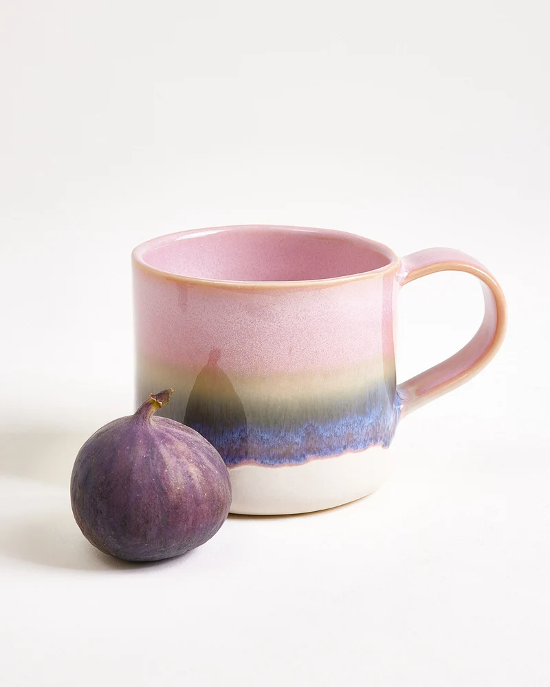 Nódoa Tasse groß dipped rosa grün