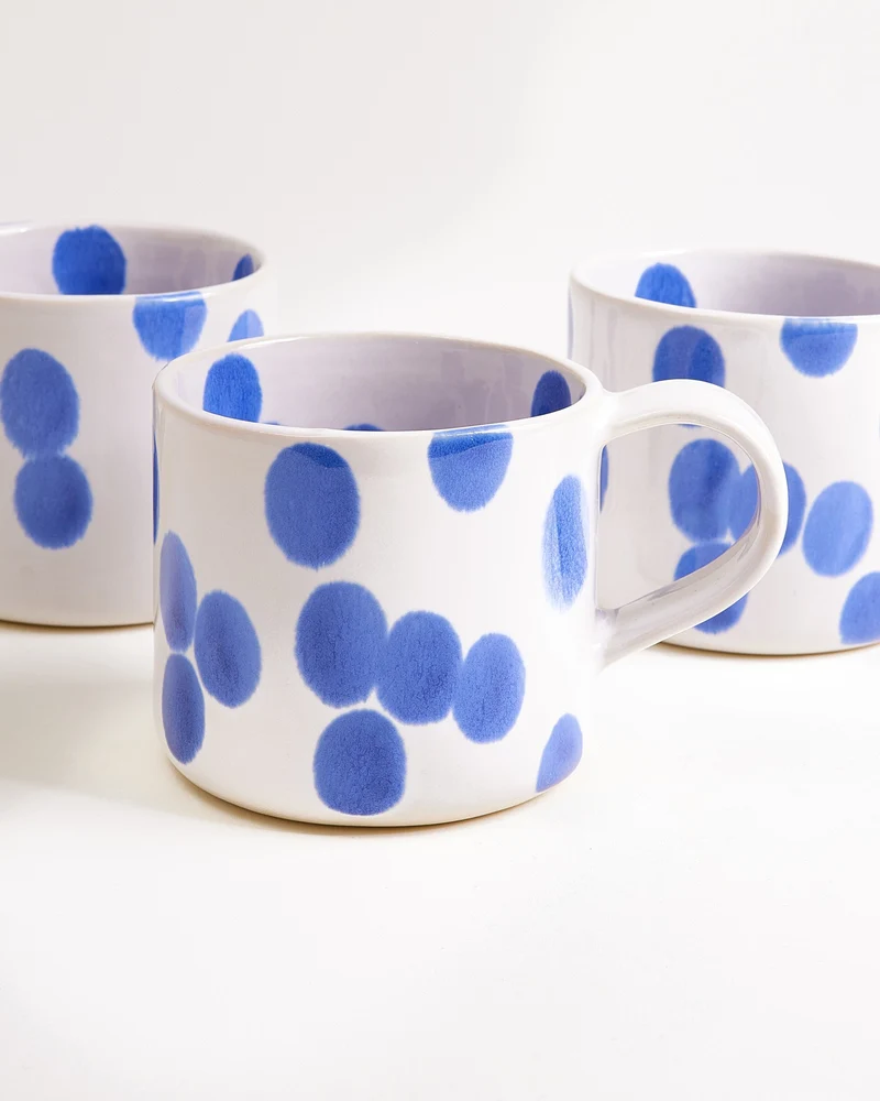 Nódoa Tasse groß gepunktet blau
