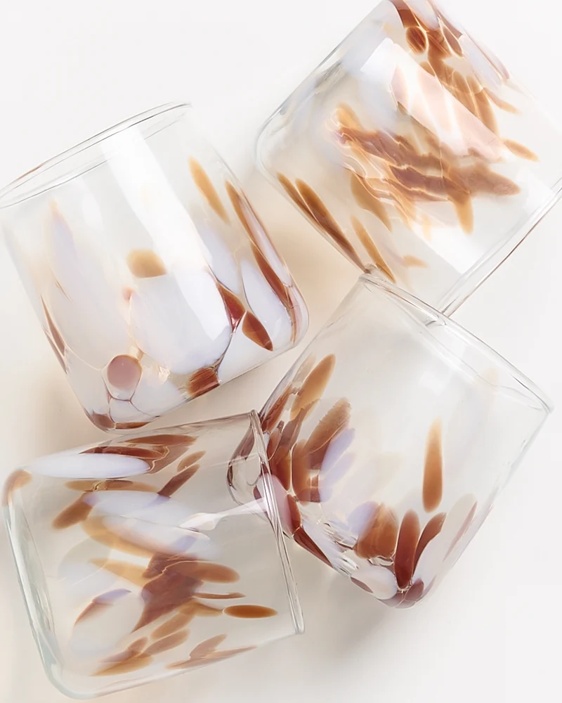 Alegria Glas klein bernstein sand 4er-Set