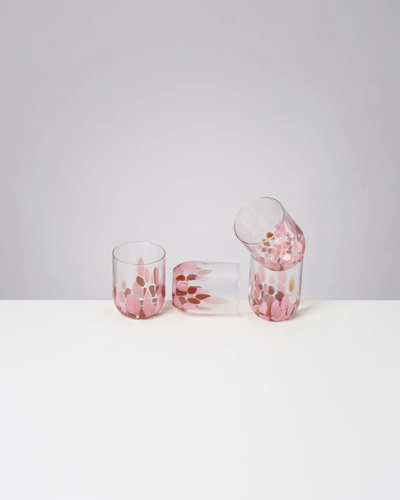 Alegria Glas groß bernstein rosa 4er-Set