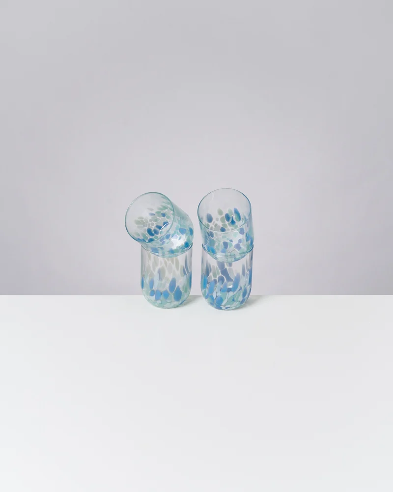 Alegria Glas groß blau 4er-Set