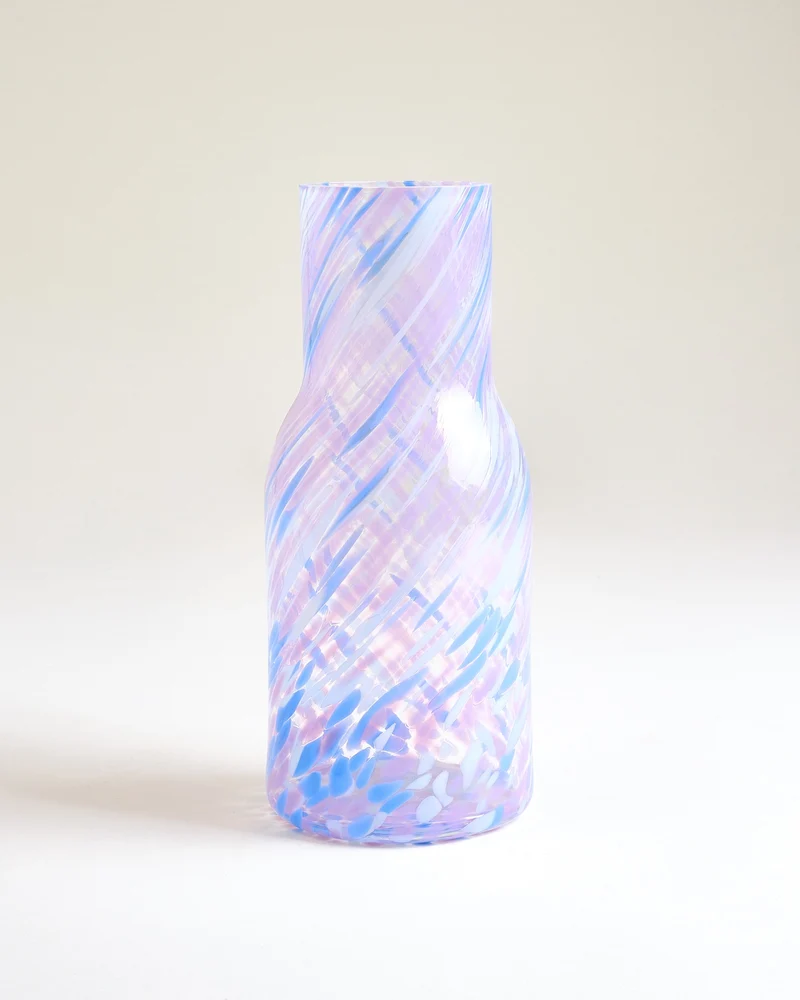 Joia Glaskaraffe drops blau lila