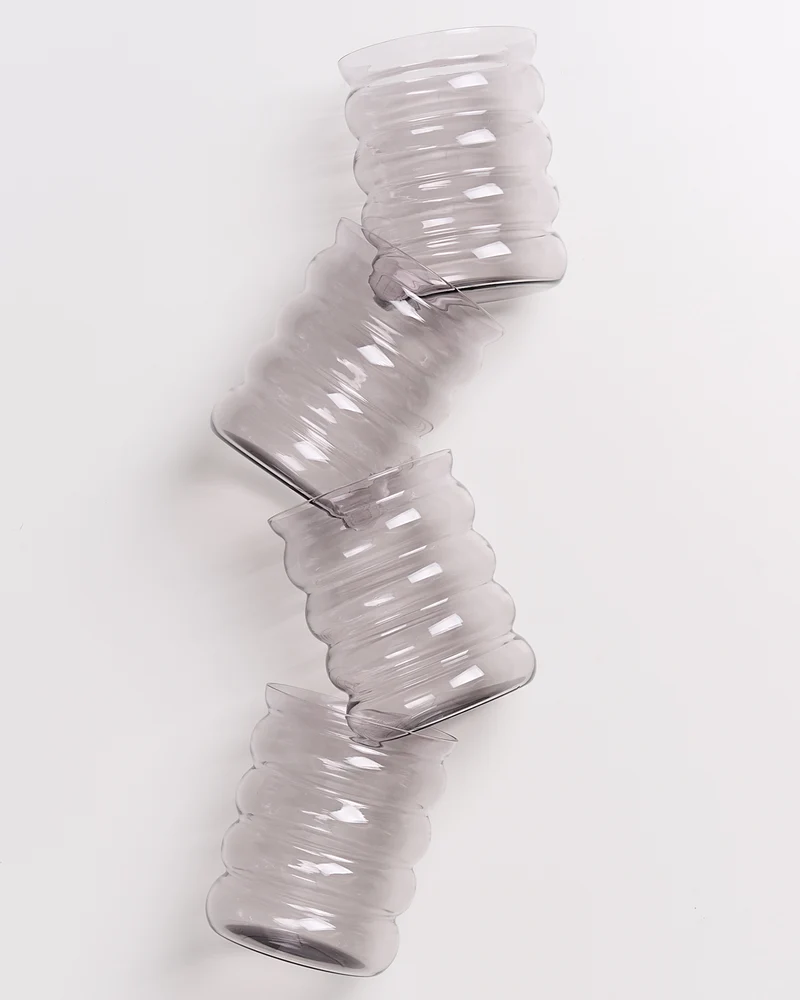 Joia Glas groß bubble grau