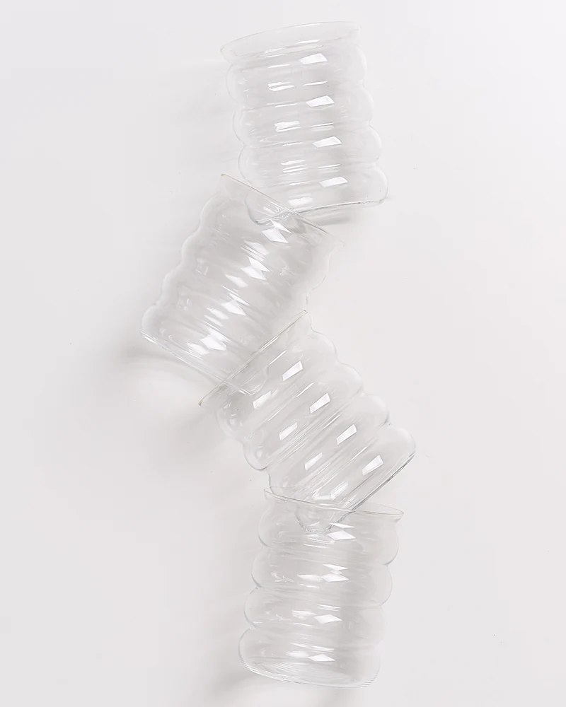 Joia Glas groß bubble transparent 4er-Set