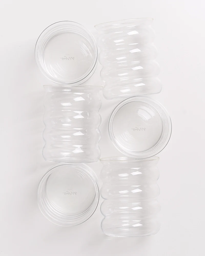 Joia Glas groß bubble transparent 6er-Set