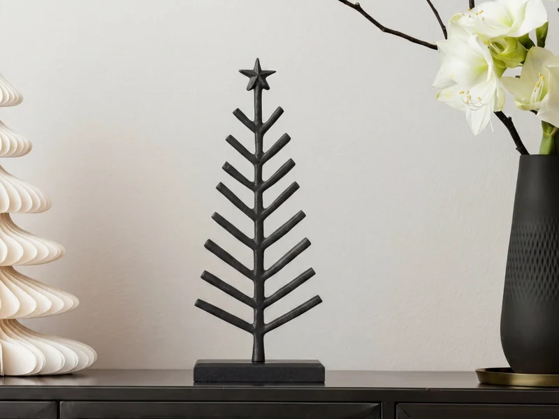 Villeroy & Boch Christmas Chic Dekoaufsteller Baum schwarz 30cm
