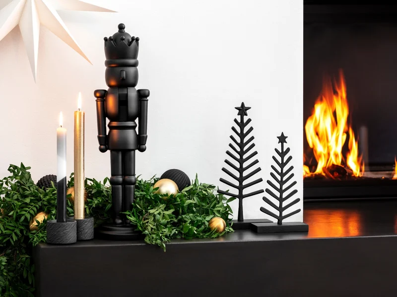 Villeroy & Boch Christmas Chic Dekoaufsteller Baum schwarz 30cm
