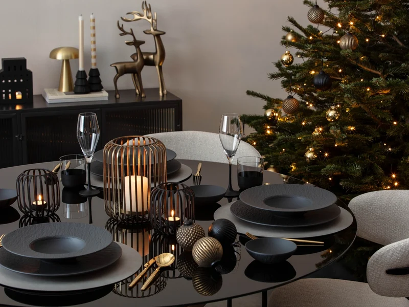 Villeroy & Boch Christmas Chic Windlicht schwarz 12,5cm