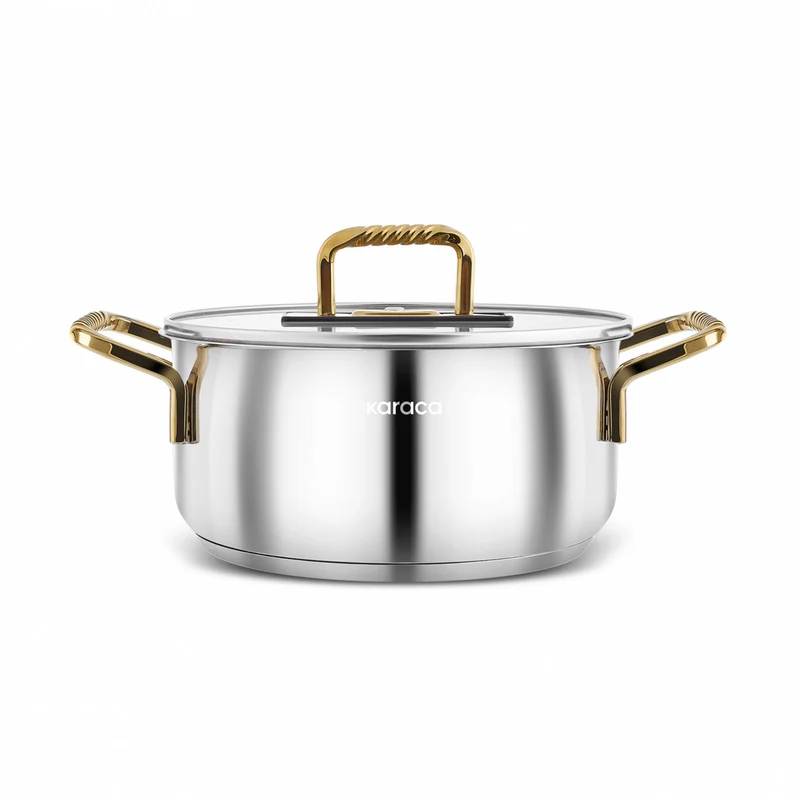 Karaca Maçka Induktionsboden Stahltopf 20 cm Gold