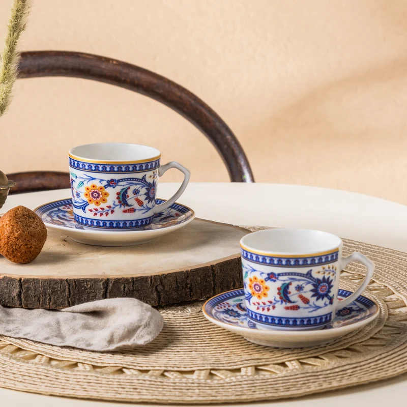 Karaca Linden-Kaffeetassen-Set, 2 Personen, 80 ml