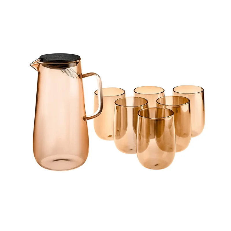 Karaca Parma Wasser Set, 7 Teilig, Amber