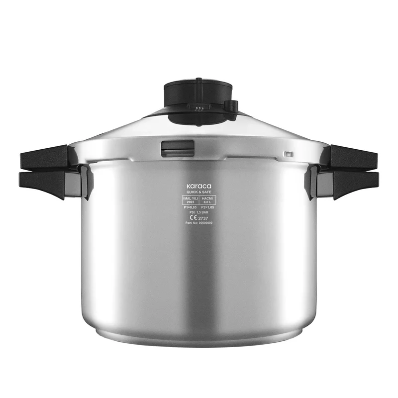 Karaca Quick and Safe Induktions-Schnellkochtopf-Set 6+8 Lt