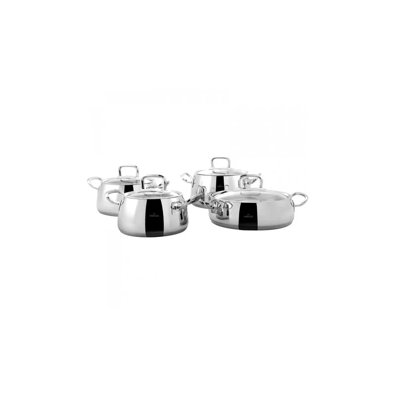 Karaca PowerSteel 316+ Nikko 8-teiliges Topfset Stahl