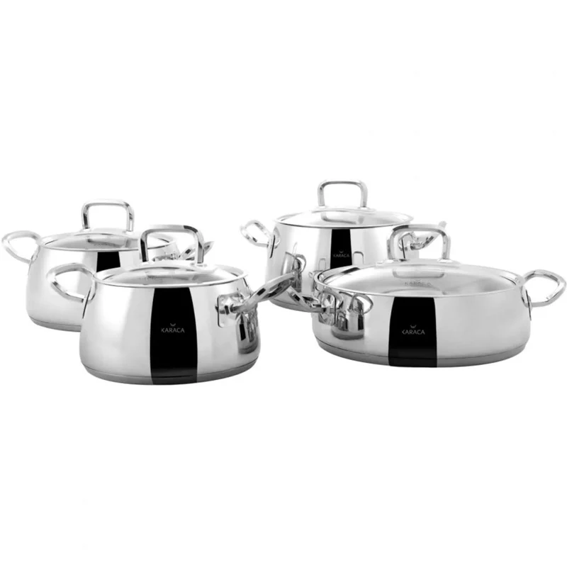 Karaca PowerSteel 316+ Nikko 8-teiliges Topfset Stahl