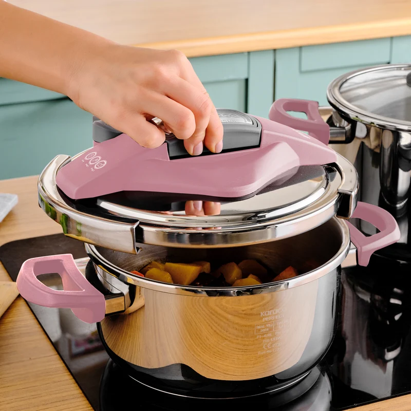 Karaca Perfect Pink 4+6 Liter Schnellkochtopf-Set