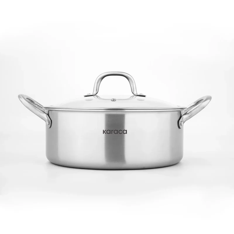 Karaca PowerSteel 316+ Stahl Kochtopfset, 7-teilig