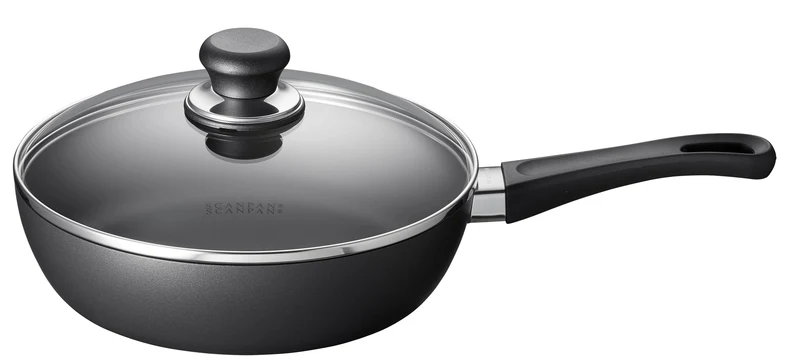 SCANPAN Schmorpfanne / Sauteuse mit Deckel Classic Induction ø 24 cm / 2 Liter - geeignet für alle Wärmequellen - Standard Antihaftbeschichtung
