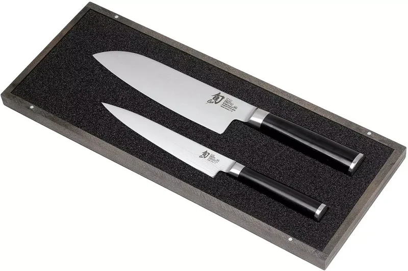 Kai Shun Classic Messerset – 32 Lagen Damaszenerstahl – (Universalmesser + Santokumesser) 2-teilig – DMS-230