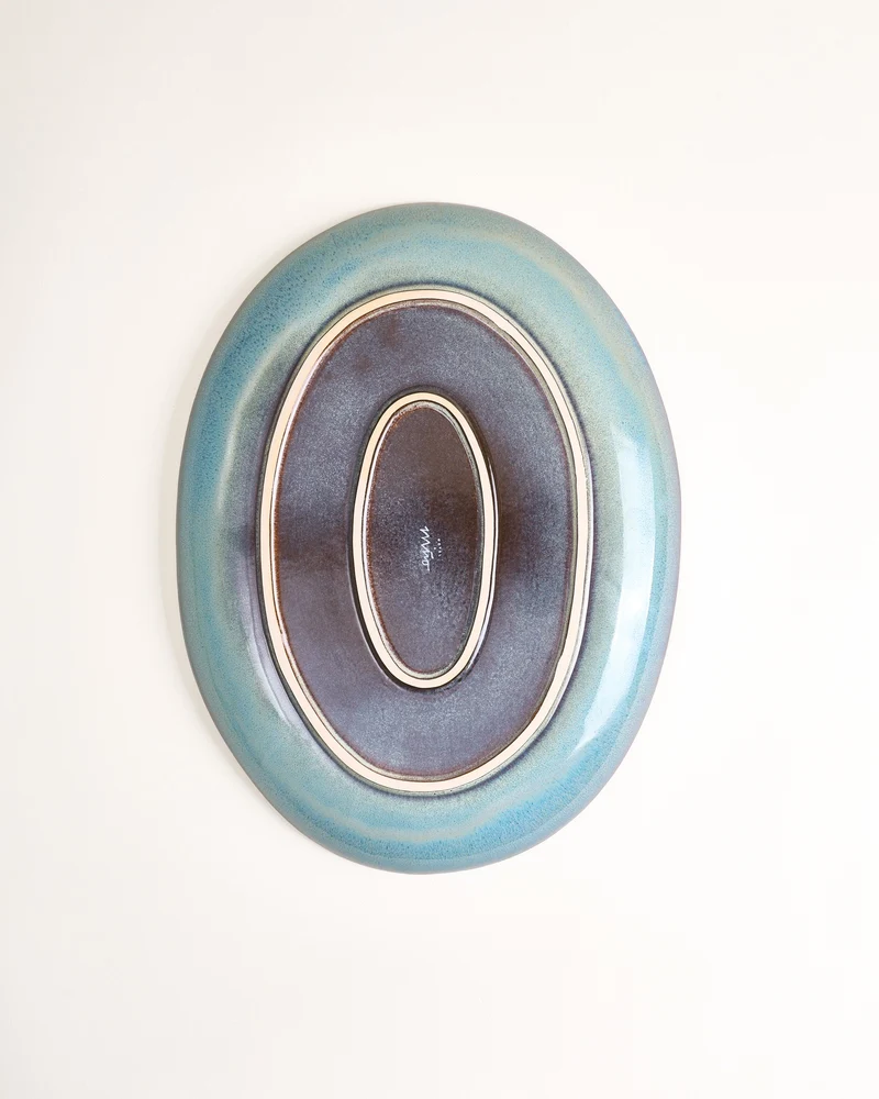 Madeira Servierplatte L oval grünblau