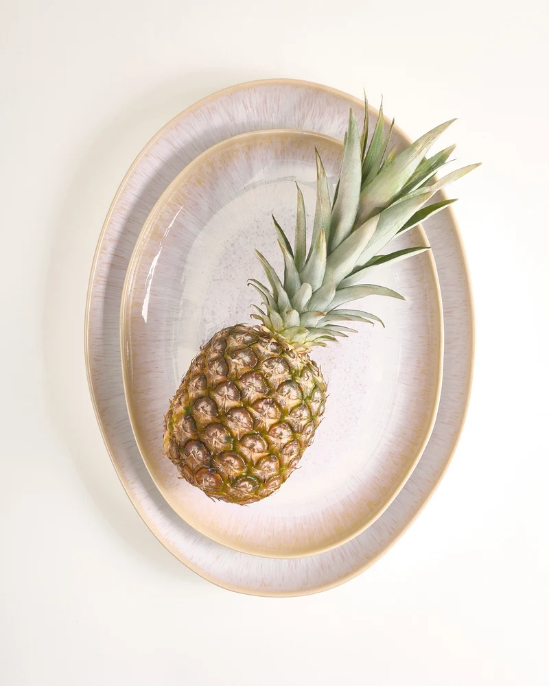 Areia Servierplatte L oval sand
