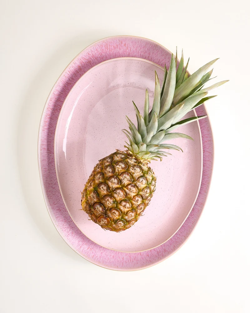 Areia Servierplatte L oval rosé