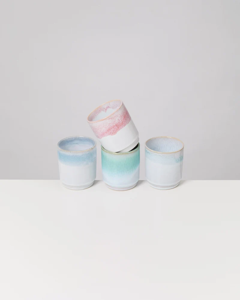 Cordoama Becher groß Soft Ombré mix 4er-Set
