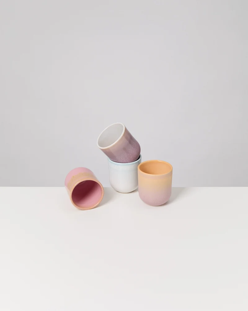 Copa Alto Becher klein Retro Vibe mix 4er-Set