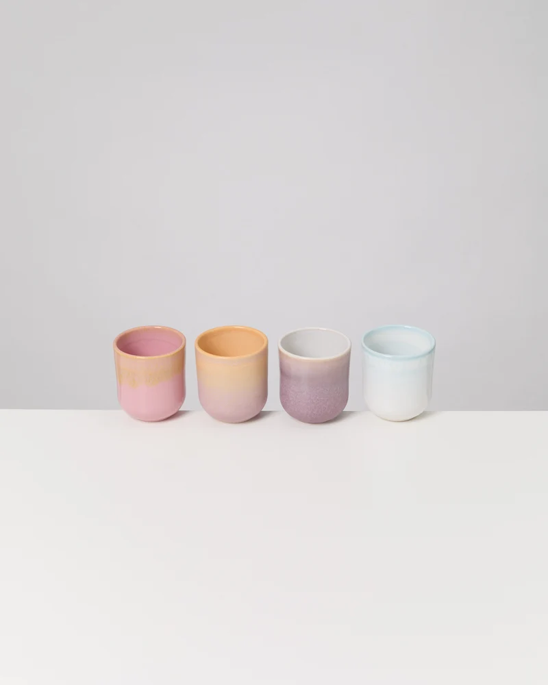 Copa Alto Becher klein Retro Vibe mix 4er-Set