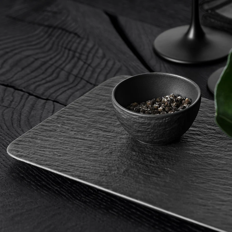 Villeroy & Boch Dipschälchen Set Manufacture Rock - Schwarz - 4-teilig