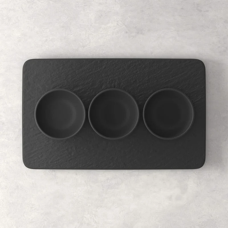 Villeroy & Boch Dipschälchen Set Manufacture Rock - Schwarz - 4-teilig