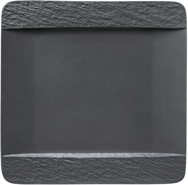 Villeroy & Boch Speiseteller Manufacture Rock - Schwarz - 28 x 28 cm