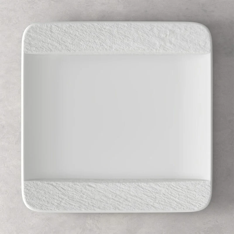 Villeroy & Boch Speiseteller Manufacture Rock - Weiß - 28 x 28 cm