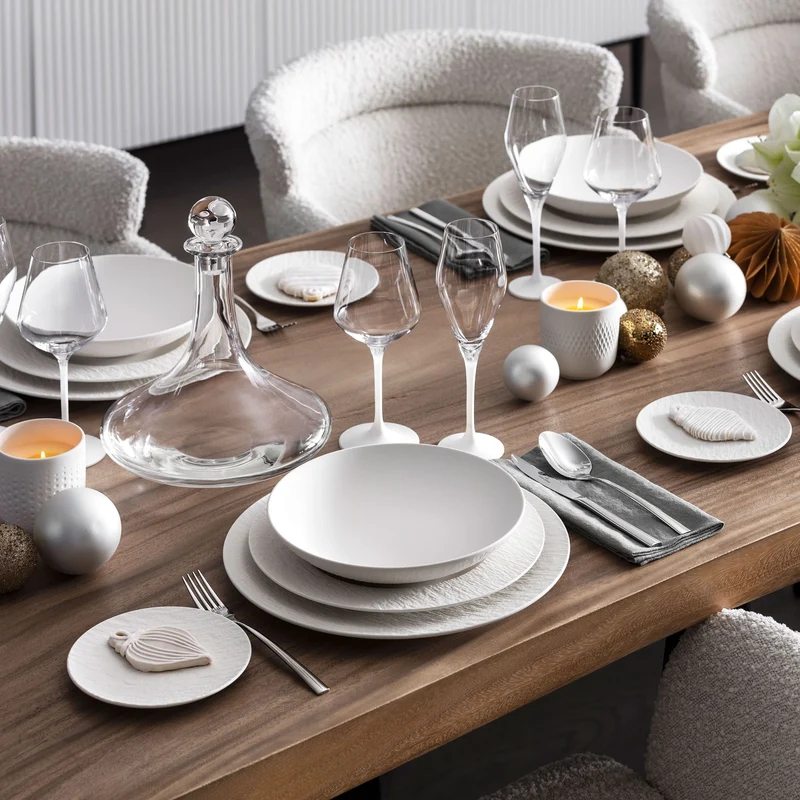 Villeroy & Boch Servierschale Manufacture Rock - Weiß - ø 24 cm