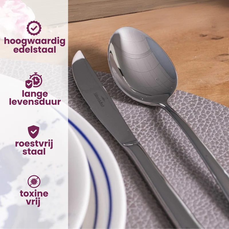 Villeroy & Boch Besteckset Couvert Piemont - 18/10 - 4-teilig