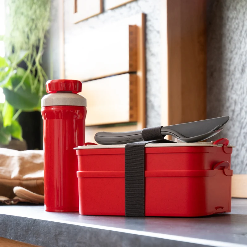Bentobox 2l+Liquidsafe Box+Besteckset STAKK BENTOBOX READY 3er-SET